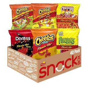 Paquete Variado Frito-Lay Flaming' Hot Mix, Bocadillos de Queso Cheetos, Funyuns y Más, 40 Unidades - Product Image 1