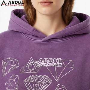 Women Acid Wash <b>Rhinestone</b> <b>Hoodies</b> Loose Fit Bling Streetwear Acid Wash <b>Rhinestone</b> <b>Hoodies</b> - Product Image 6