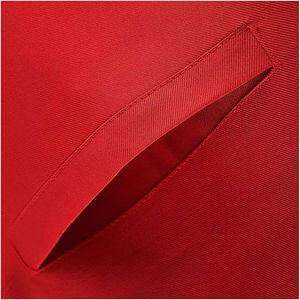 Tablier maçonnique de luxe personnalisable, degré Maître Allié, en tissu moiré rouge avec badge pentagramme doré brodé à coudre - Product Image 6