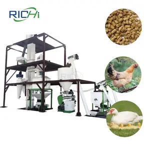 2023 RICHI Animal Poultry Chicken Cattle Feed Mill Processing Machines Plant