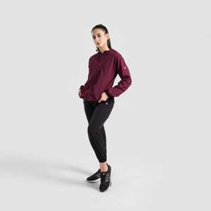 Maroon Rep Ridge Soft Shell <b>Workout</b> <b>Jacket</b> XL Size Water Resistant Lightweight Zipper Closure Polyester Fill Coated Printed - Product Image 4