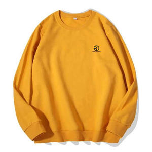 Sudadera de cuello redondo de algodón y poliéster de gran tamaño para hombre, logotipo personalizable, diseño de Top corto transpirable y largo - Product Image 4