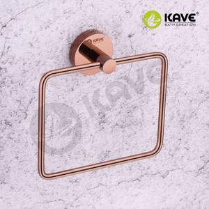 Rond de serviette carré de luxe en acier inoxydable rose doré porte-papier hygiénique élégant design moderne durable hôtel usage domestique - Product Image 5