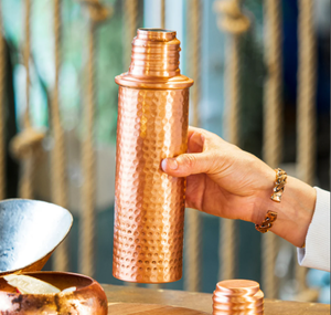 NOUVELLE BOUTEILLE D'EAU EN CUIVRE PUR .. DE L'INDE - Product Image 6