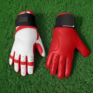 Guantes Profesionales de Béisbol de Cuero para Hombre, Antideslizantes, para Bateo de Softbol, Ambidiestros, Acolchados, con Absorción de Impactos, Protección para las Manos - Product Image 1