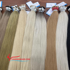 Extensions de cheveux humains vietnamiennes professionnelles 100% en vrac 1B couleur droite Style de vague sans enchevêtrement et sans perte - Product Image 4