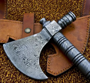 Cabeza de hacha de doble hoja de acero de Damasco de alta calidad, uso multiusos Industrial, diseño Popular en diferentes colores, precio de fábrica - Product Image 3