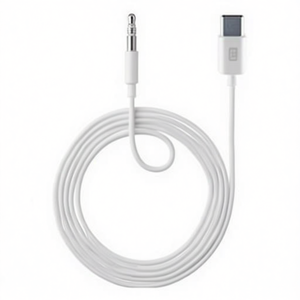 Câble audio USB Type C vers Mini Jack 3,5 mm, 1 mètre, blanc, mâle-mâle - Product Image 1