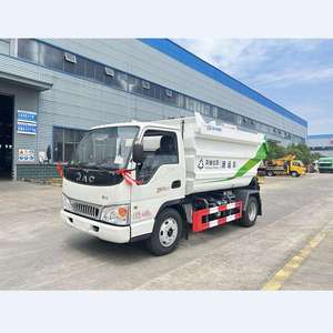 Camión de basura de volteo trasero diésel JAC 4x2 usado, de 6m³, con transmisión manual, sin fugas, con volante a la izquierda, de gran venta para exportación - Product Image 2