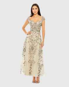 Adulte solide déclaration sans manches perlé perle brodé manteau avant Logo chérie cou naturel taille dos Logo broderie - Product Image 1