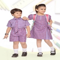 Ensemble uniforme scolaire d'été unisexe pour enfants, dernières créations, style attrayant, logo personnalisé, coton confortable pour garçons et filles
