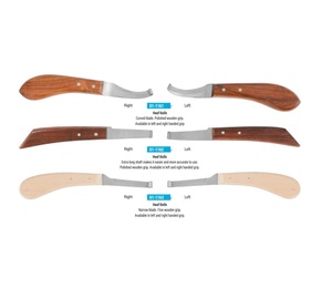 Couteau à sabot couteau à sabot de bétail gauche droite manche en bois Instruments vétérinaires acier inoxydable Pakistan Mahersi - Product Image 1