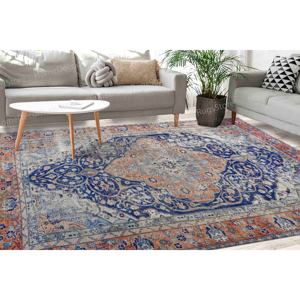 Navy Blue Printed <b>Rug</b> - Farmhouse Decor, Nursery, Ethnic Pattern,<b>Chenille</b> <b>Rug</b> - Product Image 1