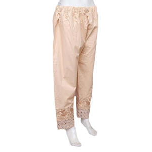 Pantalon brodé pour femme - Camel - Product Image 1