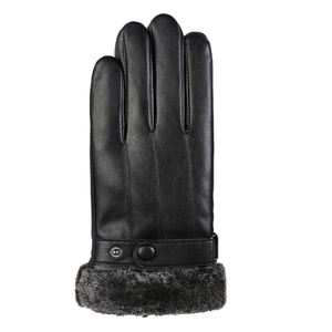 100% Genuine Sheepskin Leather <b>Thermal</b> <b>Gloves</b> Fur Lining Touchscreen Eco-Friendly Winter Warm Fashion Cycling Driving Unisex - Product Image 3