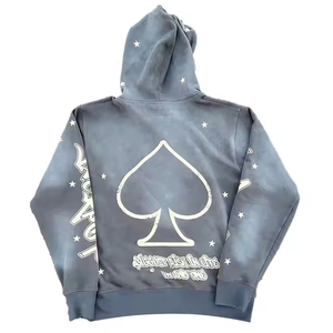 เสื้อพูลโอเวอร์ผ้าฝ้ายฟลีซ 100% พิมพ์ลายซิลค์สกรีน ทรงปกติ สีพื้น สไตล์วินเทจ หนานุ่ม ซักย้อมสีแบบแอซิด ระบายอากาศได้ดี เหมาะสำหรับฤดูหนาว สกรีนโลโก้ตามสั่ง - Product Image 4