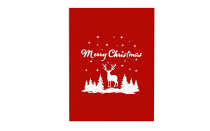 Haute Qualité SEAPEARLS Vietnam Noël 3D Pop up Cartes De Voeux Hiver Cerf Art Papier Brillant Finition Impression Numérique Personnalisé - Product Image 5