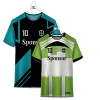Ensemble de maillots de football réversibles à double couche personnalisés pour hommes, imprimés, respirants, durables, antibactériens, séchage rapide, entièrement personnalisables