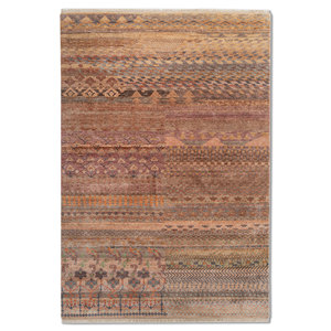 Alfombras de Seda Anudadas a Mano Manchaha en Rojo y Naranja para Uso Doméstico-Lps-16 - Product Image 1