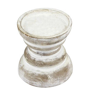 Wholesale Retro <b>Carved</b> Solid Wood <b>Candle</b> Holder European Style Pillar Candelabra indoor Living Room Ornament Festive Party Decor - Product Image 5