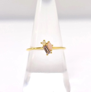 แหวนอเมทิสต์สีชมพูโอปอลธรรมชาติขนาดเล็กสุด14K S925ปรับแต่งได้สำหรับงานปาร์ตี้ราคาโรงงานประเทศไทย - Product Image 1