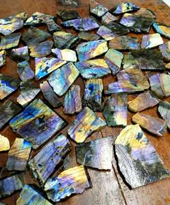 Losa de labradorita púrpura, rebanada de cristal Flash de espectro completo, cristal curativo Natural de Madagascar, lote de piedras preciosas sueltas - Product Image 5