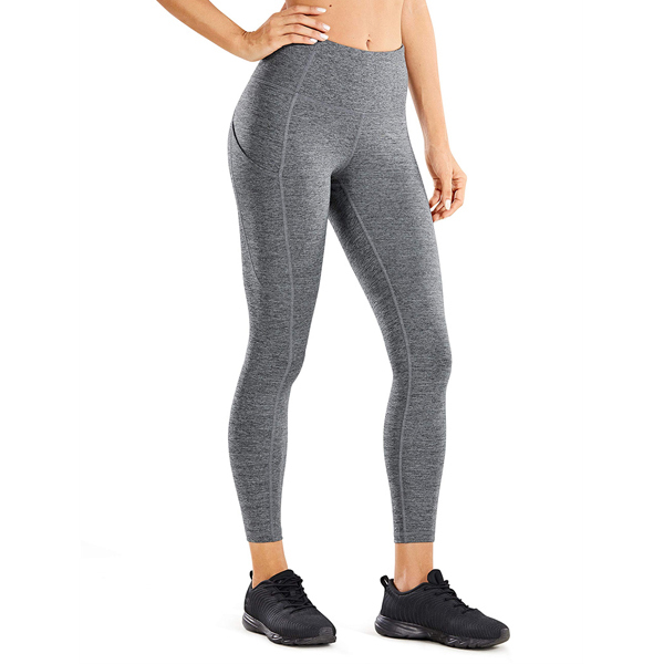 Custom Logo Winter Yoga Leggings Seamed Casual Side Pocket OEM Plain Gym Fitness Slimming Buttery Soft Breathable Anti-Bacterial