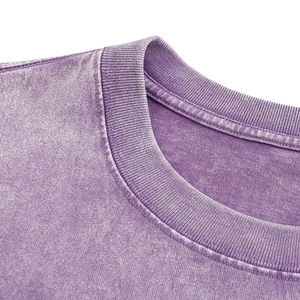 Camiseta Extra Grande para Hombre, Calidad Superior, Lavado Ácido, Estilo Hip Hop, Holgada, Lisa en la Parte Delantera, Hombros Caídos, Diseño Personalizado - Product Image 3