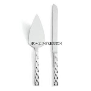 Venta al por mayor a granel de plumas diseñador chapado en oro de primera calidad pastel servidor y cuchillo de proveedor indio al precio más bajo - Product Image 6