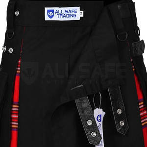 Trending Mens Modern Utility Kilt Highland Tela de algodón Multi bolsillo Diseño funcional Ajustable Cómodo Uso en el trabajo al aire libre - Product Image 3