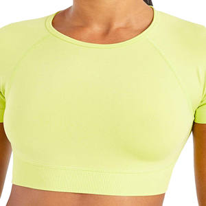 เสื้อครอปเอวลอยสำหรับเล่นโยคะระบายอากาศได้ดีเป็นมิตรกับสิ่งแวดล้อม - Product Image 4