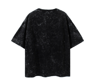 Camisetas de Punto Extra Grandes para Hombre, Estilo Vintage, Lavado Ácido, Cómodas para Verano, 100% Algodón, Cuello Redondo, Transpirables, de Secado Rápido, a la Moda - Product Image 2