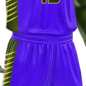 Ensemble de maillots de basket-ball personnalisés, pantalon à col en V de qualité supérieure fabriqué au Pakistan, kit d'équipe imprimé par sublimation de qualité supérieure - Product Image 4