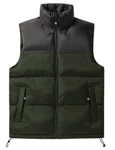 เสื้อกั๊กผ้าแคนวาสบุใยสังเคราะห์สำหรับผู้ชาย แห้งเร็ว ระบายอากาศได้ดี เป็นมิตรกับสิ่งแวดล้อม เหมาะสำหรับฤดูหนาว กิจกรรมกลางแจ้ง มีซิป ไม่มีแขน สวมใส่สบาย เหมาะสำหรับทำงาน เล่นกีฬา และเดินทาง - Product Image 2