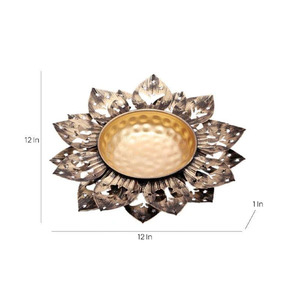 ชาม urli ดอกไม้กลมกลืนกับดอกไม้ลอยเพื่อบรรยากาศที่เงียบสงบชาม urli บานนิรันดร์กับดอกไม้ลอยน้ำ - Product Image 4