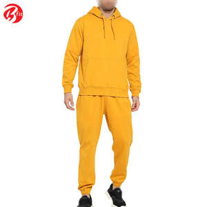 Survêtements jaunes en molleton de coton entièrement faits sur mesure de superbe qualité, excellents pour l'entraînement de fitness, le jogging, le service OEM disponible - Product Image 3