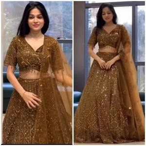 Meilleur prix compétitif pour la dernière collection de nouveaux travaux de séquence Lehenga Choli Soft Net Origine indienne et pakistanaise Inde directe - Product Image 2