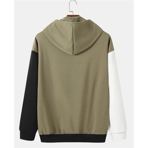 Sweat-shirt à capuche zippé personnalisé pour homme 2025, couleur unie, en molleton French Terry double couche, pour l'hiver - Product Image 5