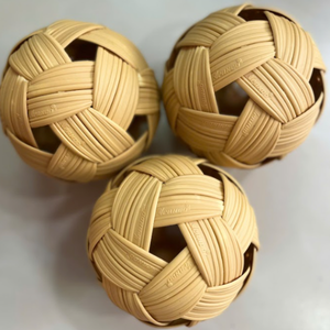 Boule de rotin faite à la main Ornement décoratif \ Boule en osier naturel pour la décoration de la maison et du jardin - Product Image 5