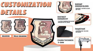 개인화 된 고무 전술 패치 제조업체 - Product Image 2