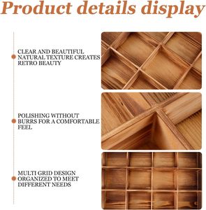 <b>Wooden</b> Tea <b>Box</b> Tea Bag Holder Kitchen 12-compartment Sugar Packets <b>Storage</b> <b>Box</b> Tea Bag Holder Kitchen 12-compartment - Product Image 2