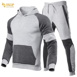 Chándal de jersey con logotipo personalizado de alta calidad para hombre, ropa deportiva cálida OEM de talla grande con sudaderas con capucha, pantalones activos para correr - Product Image 3