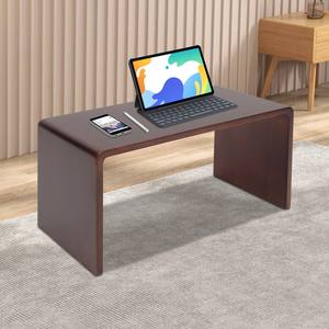 Table basse en bois en forme de C, table d'appoint de 24 pouces de hauteur, table d'appoint de canapé multi-usage - Product Image 1