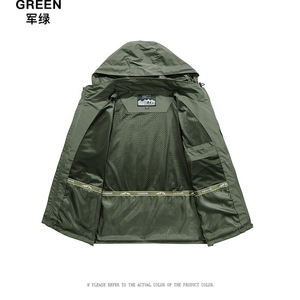 Veste de pluie à capuche légère et imperméable pour hommes, imperméable d'extérieur respirant, coupe-vent, veste de randonnée, vente en gros OEM - Product Image 4