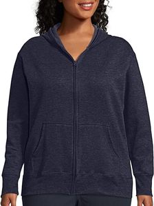 เสื้อกันหนาวมีฮู้ดผ้าฟลีซไซส์ใหญ่พิเศษของผู้หญิงเสื้อกันหนาวมีฮู้ดผ้าฝรั่งเศส - Product Image 4