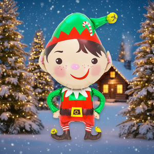 Globo de Navidad con diseño de elfo, 59 x 98,5 cm, decoración navideña, paquete de 12 unidades - Product Image 3