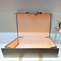 Boîte pliante à couvercle rabattable, valise, boîte cadeau monobloc, boîte cadeau universelle pour vêtements, vente en gros, personnalisable