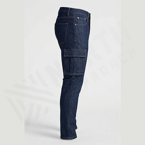 Jeans droits pour homme en denim de coton de haute qualité, non lavé, brut, à lisière, couleur personnalisée, collection hiver-automne - Product Image 3