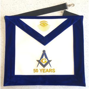 TOP QUALITY MASONIC REGALIA MASTER MASON WORKING TOOLS BLUE <b>APRON</b> - Product Image 2