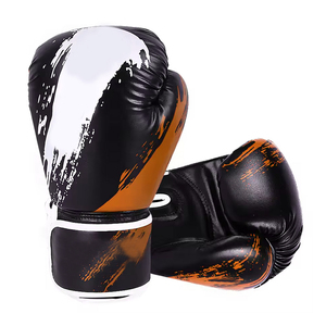 Gants de boxe en cuir véritable personnalisables pour les arts martiaux et l'entraînement de kick boxe avec votre propre logo inclus - Product Image 1